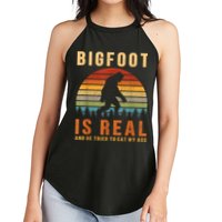Bigfoot Is Real And He Tried To Eat My Ass Funny Sasquatch Women's Perfect Tri Rocker Tank