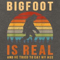 Bigfoot Is Real And He Tried To Eat My Ass Funny Sasquatch Cotton Canvas Backpack