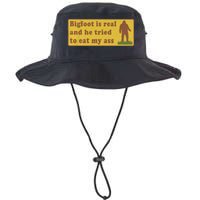 Bigfoot Is Real And He Tried To Eat My Ass Funny Oddly Specific Meme Bucket Hat