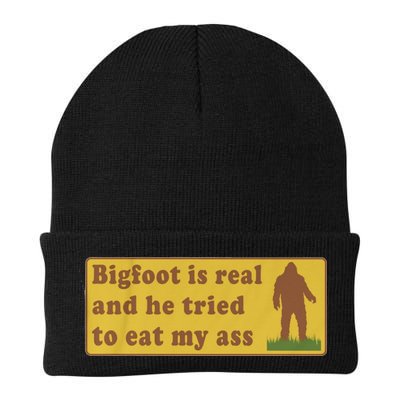 Bigfoot Is Real And He Tried To Eat My Ass Funny Oddly Specific Meme Beanie