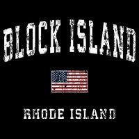 Block Island Rhode Island Ri Vintage American Flag Sports Hoodie