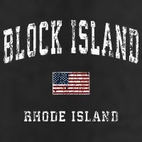 Block Island Rhode Island Ri Vintage American Flag Sports Beanie
