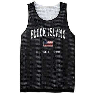 Block Island Rhode Island Ri Vintage American Flag Sports Mesh Reversible Basketball Jersey Tank