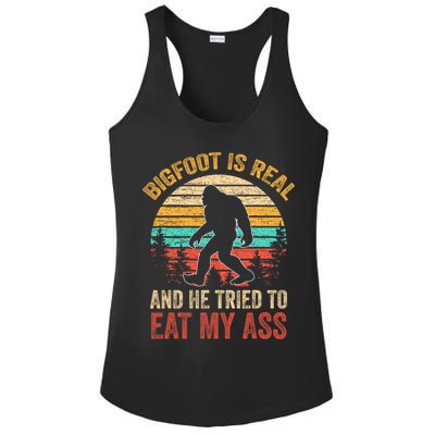 Bigfoot Is Real And He Tried To Eat My Ass  Ladies PosiCharge Competitor Racerback Tank
