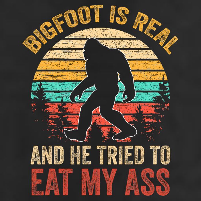 Bigfoot Is Real And He Tried To Eat My Ass  Golf Towel
