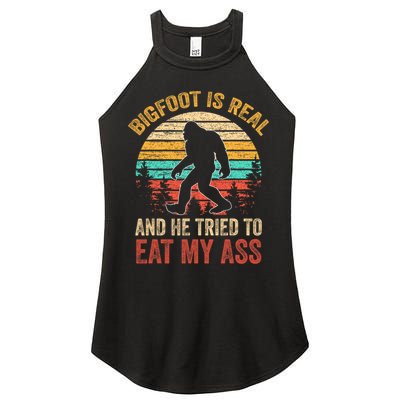 Bigfoot Is Real And He Tried To Eat My Ass  Women's Perfect Tri Rocker Tank