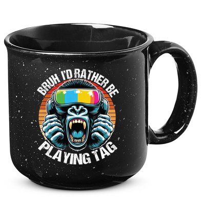 Bruh ID Rather Be Playing Tag Gorilla Wearing Vr Gamer Gift 15oz Campfire Ceramic Mug