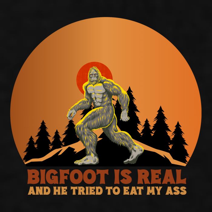 Bigfoot Is Real And He Tried To Eat My Ass Funny Sasquatch Ladies PosiCharge Tri-Blend Wicking Tank