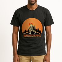 Bigfoot Is Real And He Tried To Eat My Ass Funny Sasquatch Tall T-Shirt