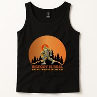 Bigfoot Is Real And He Tried To Eat My Ass Funny Sasquatch Tank Top