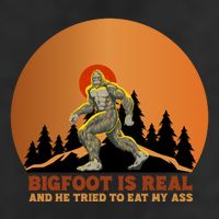 Bigfoot Is Real And He Tried To Eat My Ass Funny Sasquatch Microfiber Hand Towel