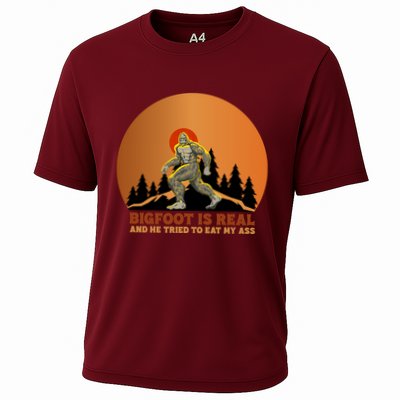 Bigfoot Is Real And He Tried To Eat My Ass Funny Sasquatch Performance Shirt