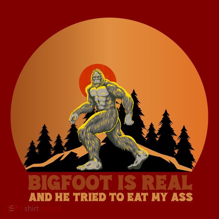 Bigfoot Is Real And He Tried To Eat My Ass Funny Sasquatch Mesh Reversible Basketball Jersey Tank