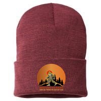 Bigfoot Is Real And He Tried To Eat My Ass Funny Sasquatch Sustainable Knit Beanie