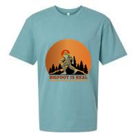 Bigfoot Is Real And He Tried To Eat My Ass Funny Sasquatch Sueded Cloud Jersey T-Shirt