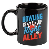 Bowling Is Right Up My Alley Bowling Merchandise 11oz C Handle Ceramic Mug