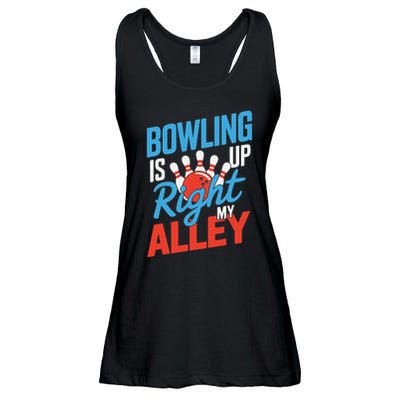 Bowling Is Right Up My Alley Bowling Merchandise Ladies Essential Flowy Tank