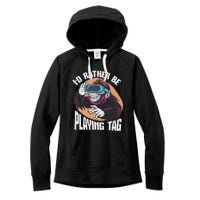 Bruh ID Rather Be Playing Tag Monkey Video Game Gorilla Women's Fleece Hoodie