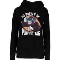 Bruh ID Rather Be Playing Tag Monkey Video Game Gorilla Womens Funnel Neck Pullover Hood