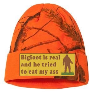 Bigfoot Is Real And He Tried To Eat My Ass Kati Licensed 12" Camo Beanie