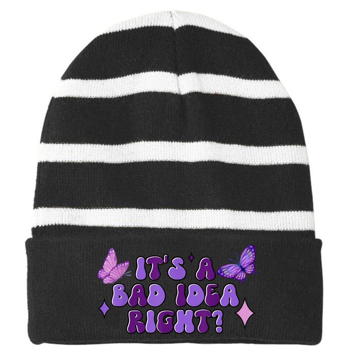 Bad Idea Right Guts 2024 Striped Beanie with Solid Band