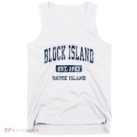 Block Island Rhode Island Ri Vintage Athletic Sports Design Tank Top