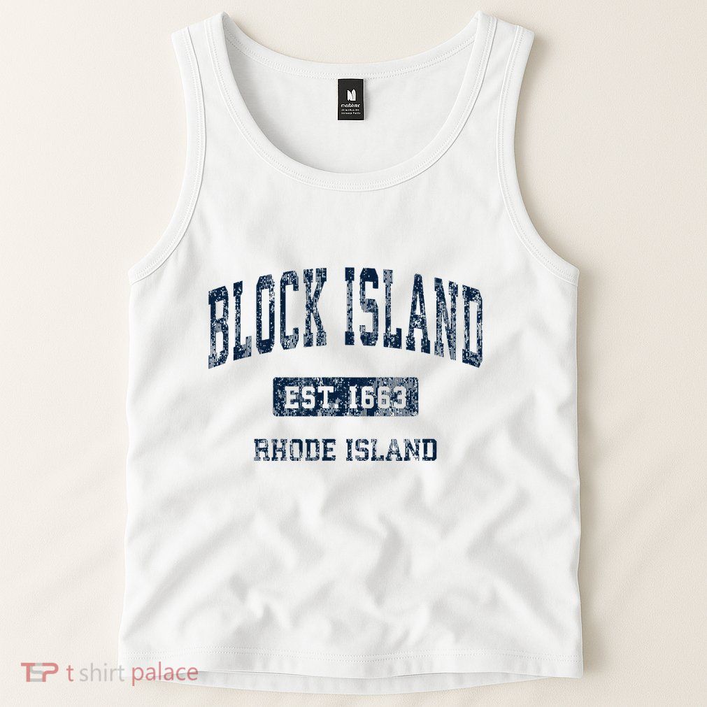 Block Island Rhode Island Ri Vintage Athletic Sports Design Tank Top