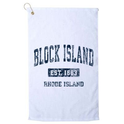 Block Island Rhode Island Ri Vintage Athletic Sports Design Golf Towel