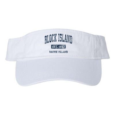 Block Island Rhode Island Ri Vintage Athletic Sports Design Valucap Bio-Washed Visor