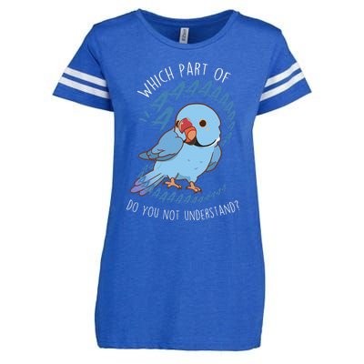 Blue Indian Ringneck Parrot Aaa Funny Cute Pet Bird Mom Dad Enza Ladies Jersey Football T-Shirt