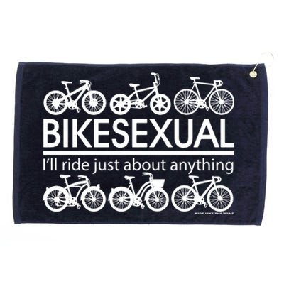 Bikesexual I'll Ride Just About Anything Grommeted Golf Towel