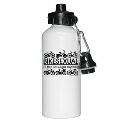 Bikesexual I'll Ride Just About Anything Aluminum Water Bottle