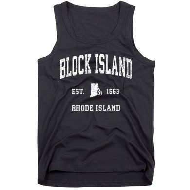 Block Island Rhode Island Ri Vintage Athletic Sports Tank Top