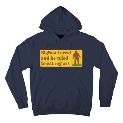 Bigfoot Is Real And He Tried To Eat My Ass Sasquatch Lover Hoodie