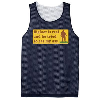 Bigfoot Is Real And He Tried To Eat My Ass Sasquatch Lover Mesh Reversible Basketball Jersey Tank