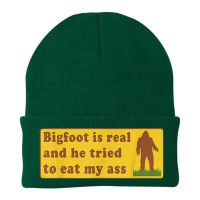 Bigfoot Is Real And He Tried To Eat My Ass Sasquatch Lover Knit Cap Winter Beanie