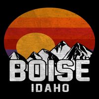 Boise Idaho Retro Mountain Sunset Gift Impact Tech Backpack