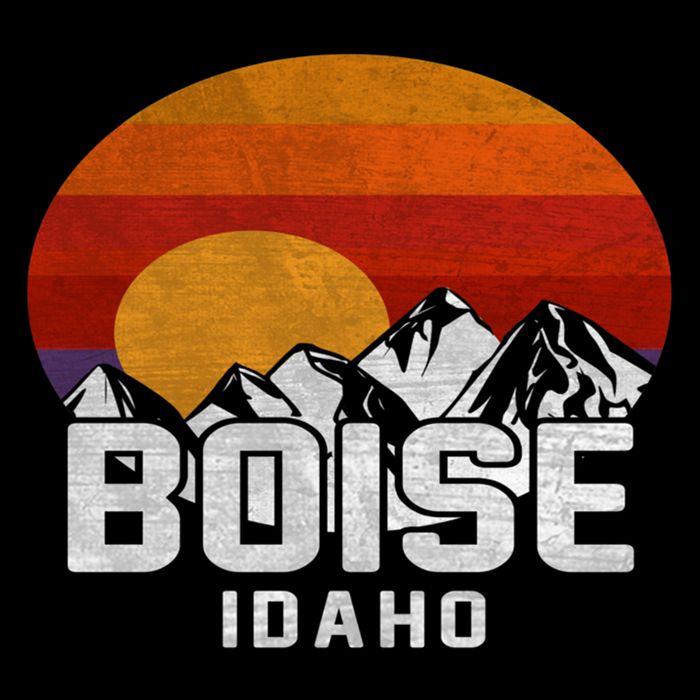 Boise Idaho Retro Mountain Sunset Gift Impact Tech Backpack