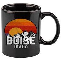Boise Idaho Retro Mountain Sunset Gift 11oz C Handle Ceramic Mug