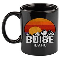 Boise Idaho Retro Mountain Sunset Gift 11oz C Handle Ceramic Mug