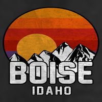 Boise Idaho Retro Mountain Sunset Gift 11oz C Handle Ceramic Mug