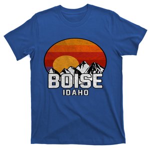 Boise Idaho Retro Mountain Sunset Gift T-Shirt