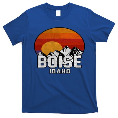 Boise Idaho Retro Mountain Sunset Gift T-Shirt