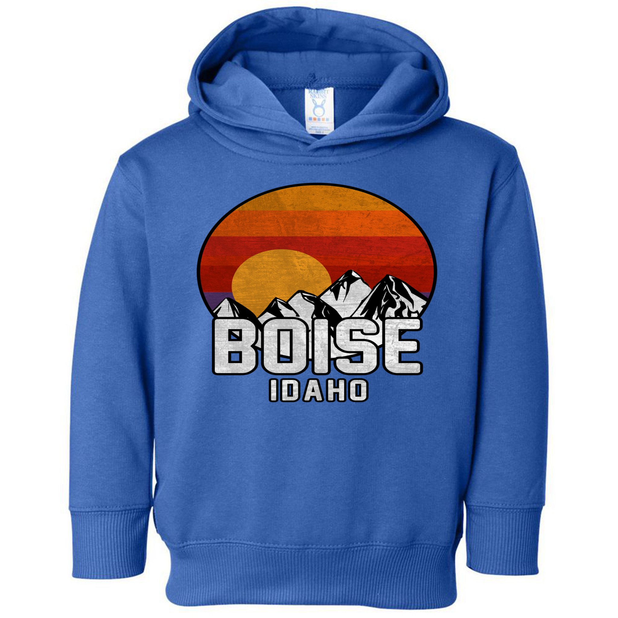 Boise Idaho Retro Mountain Sunset Gift Toddler Hoodie