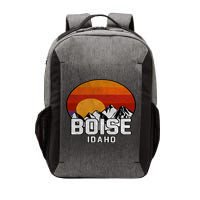 Boise Idaho Retro Mountain Sunset Gift Vector Backpack