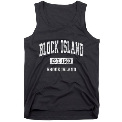 Block Island Rhode Island Ri Vintage Athletic Sports Tank Top