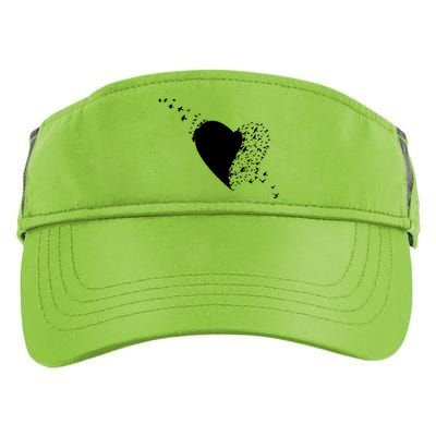 Bird Flocking Heart Adult Drive Performance Visor