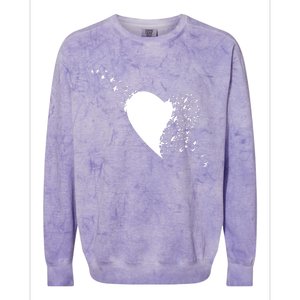 Bird Flocking Heart Colorblast Crewneck Sweatshirt