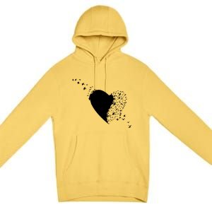 Bird Flocking Heart Premium Pullover Hoodie