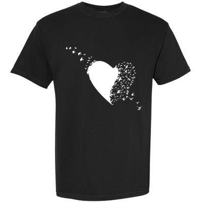 Bird Flocking Heart Garment-Dyed Heavyweight T-Shirt